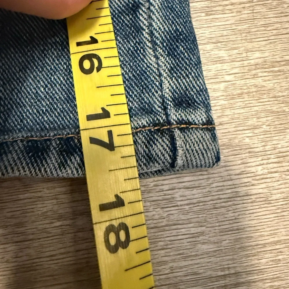 L.E.I Denim A-Line Medium Wash Mini Skirt